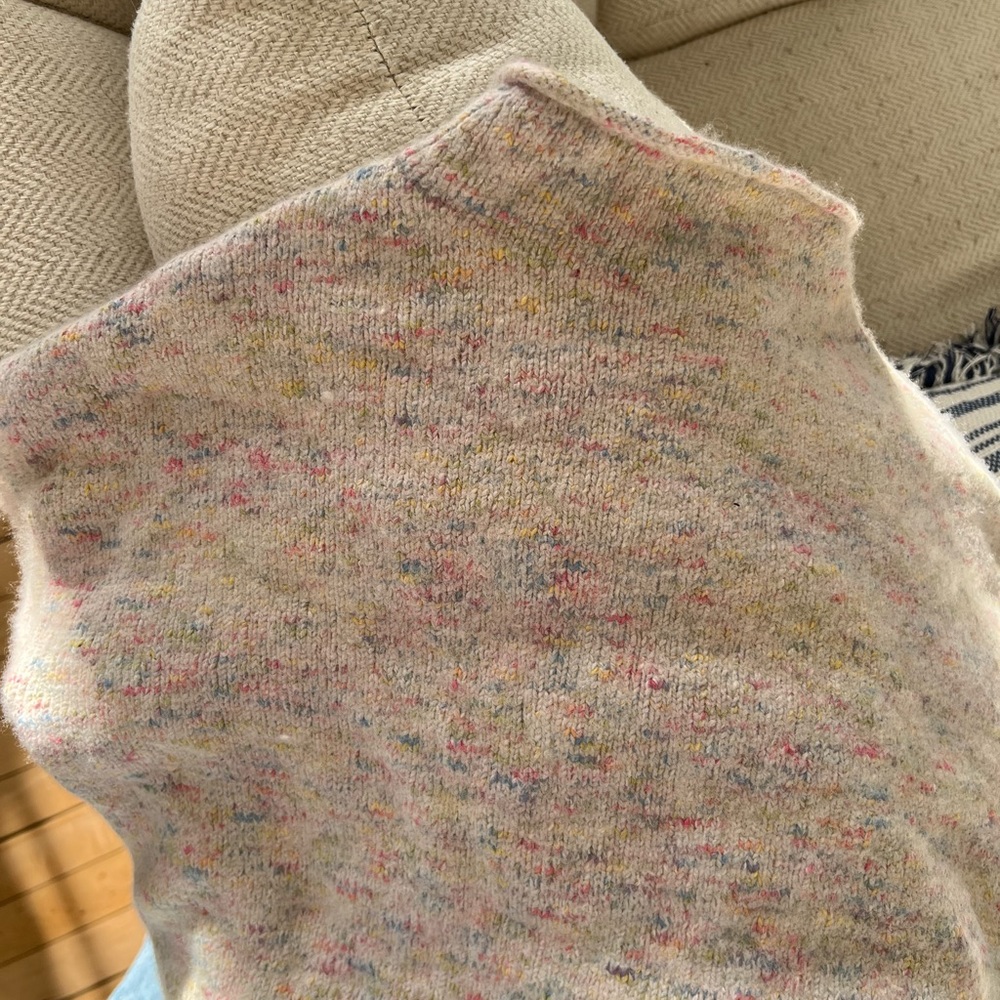 White + Warren Confetti Mock Neck Wool Sweater - Picture 9 of 9